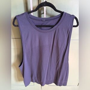Lululemon Navy/ Deep Purple Perforated Workout Tank